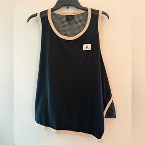 Jordan Black Tank Top with Tan Trim